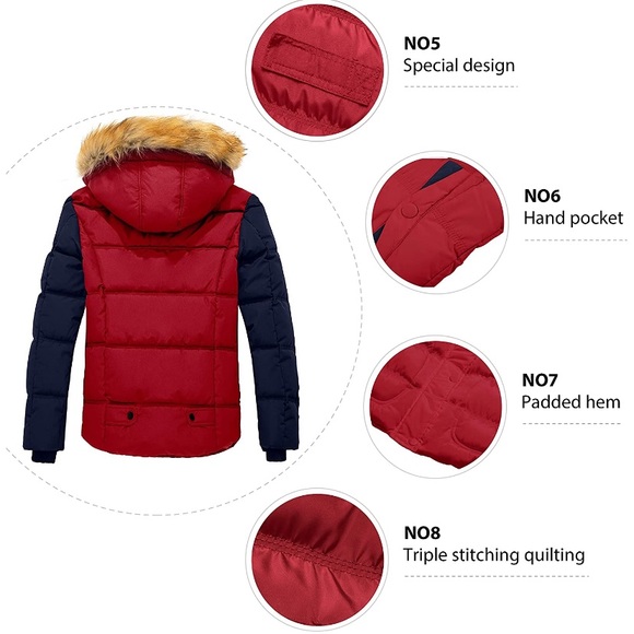 Wantdo puffer jacket winter coat warm wind proof - Picture 3 of 16